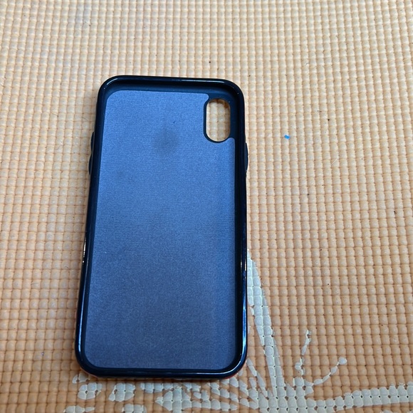 Red & beige IPhone XS case it has a flip up snap underneath to put CC/photo. - Picture 2 of 3